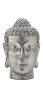 Buddha Kopf Karma - Silber - 38 cm
