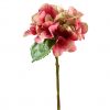 Einzelblume Hortensie - Künstlich - Rotbraun - 33 cm