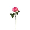 Einzelblume Rose - 3 Stück - Fuchsia - 66 cm