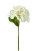 Einzelblume Hortensie - 3 Stück - Künstlich - Cremeweiß - 23 cm