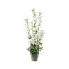Pflanze Delphinium im Topf - Künstlich - Weiß - 110 cm